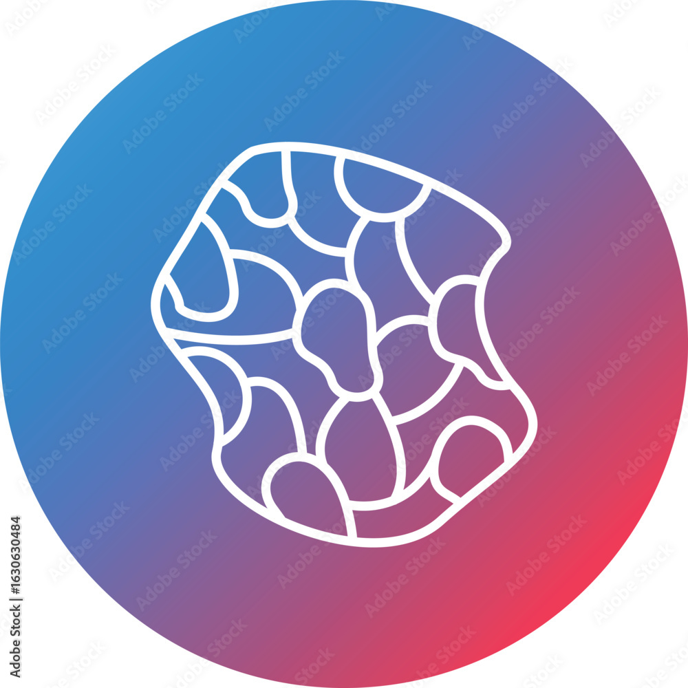 Poster truffle line gradient circle background icon