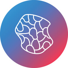 Truffle Line Gradient Circle Background Icon