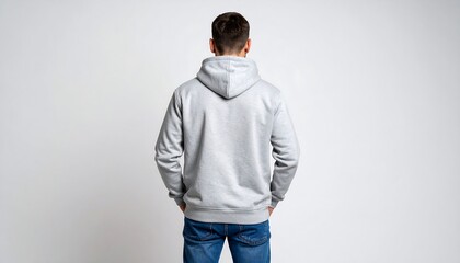 Gray hoodie on a man