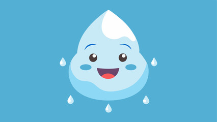 Obraz premium Crying Ice State A whimsical character made of ice with a smiling face tears represented as drops of water to convey the soothing nature of cold therapy.