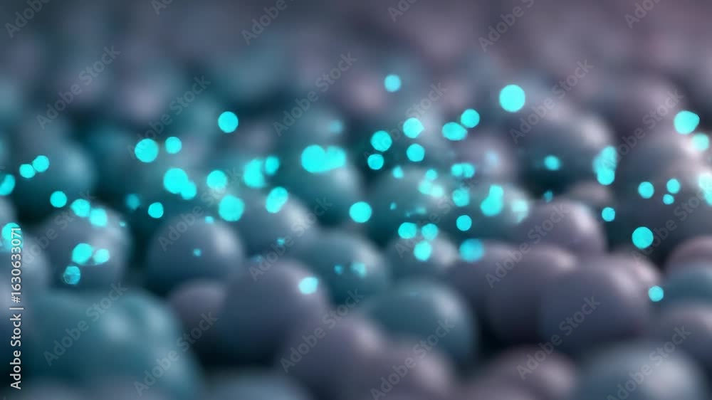 Poster abstract digital particles in motion displaying modern technology and connectivity