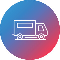 Van Line Gradient Circle Background Icon