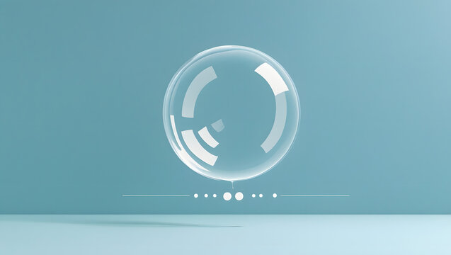 burble with smooth surface dots positioned below it background is sky blue aquatic appearance.