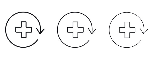Health recovery icon simple line design - Simple Vector Illustration
