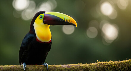 Fototapeta premium Yellow-throated Toucan on a Branch