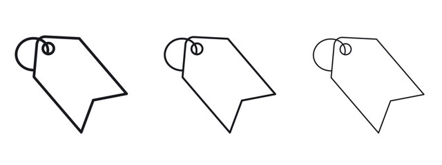 Tags icon simple line design - Simple Vector Illustration