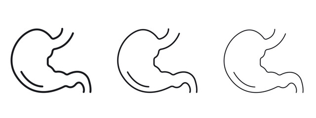 Stomach icon simple line design - Simple Vector Illustration