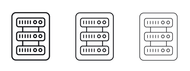 Server rack icon simple line design - Simple Vector Illustration