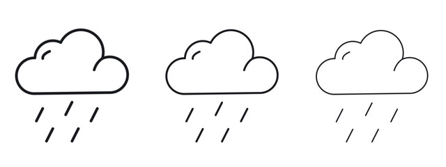 Rainy icon simple line design - Simple Vector Illustration