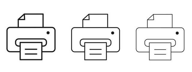 Print icon simple line design - Simple Vector Illustration