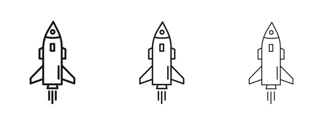 Missile icon simple line design - Simple Vector Illustration