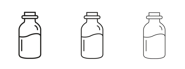 Milk bottle icon simple line design - Simple Vector Illustration