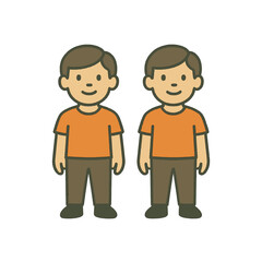 illustration twins vector on white background
Vector illustration icon on white background