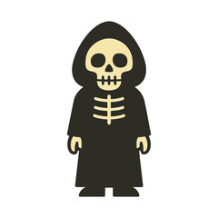 illustration skeleton in a cloak vector on white background
Vector illustration icon on white background