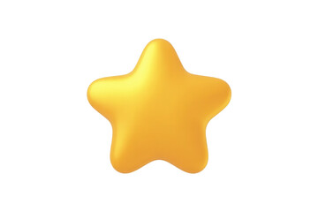 Bright yellow star icon on black background for user interface and graphic design elements