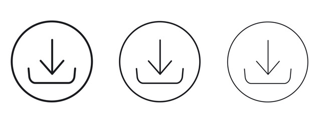 Download icon simple line design - Simple Vector Illustration