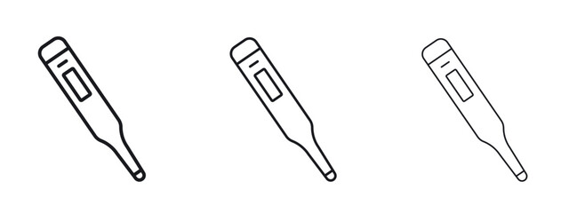 Digital thermometer icon simple line design - Simple Vector Illustration