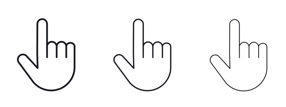 Cursor hand icon simple line design - Simple Vector Illustration
