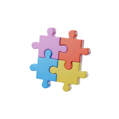 Colorful puzzle pieces representing creativity and teamwork in problem-solving and collaboration