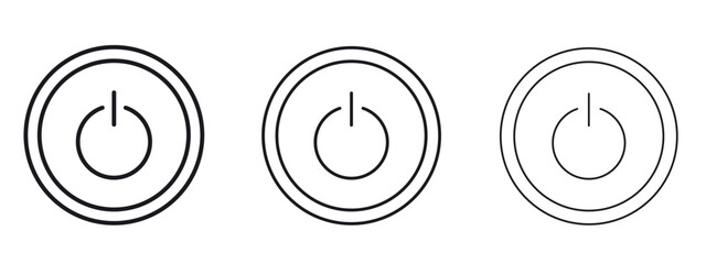 Button on off icon simple line design - Simple Vector Illustration