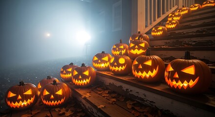 Halloween Night Pumpkins