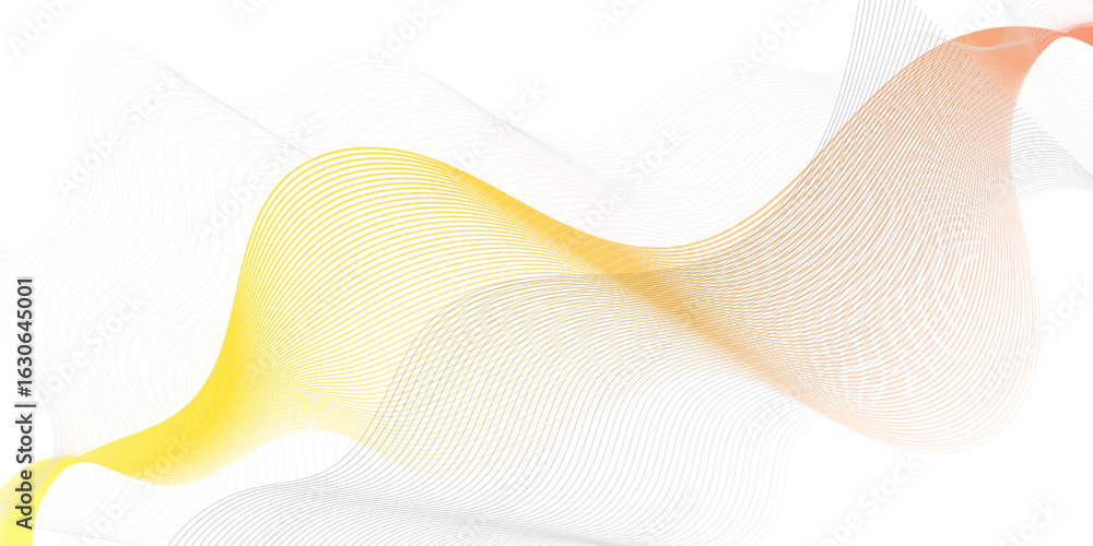 Poster colorful abstract wave pattern with gradient flowing wave design with colorful style lines on a brig
