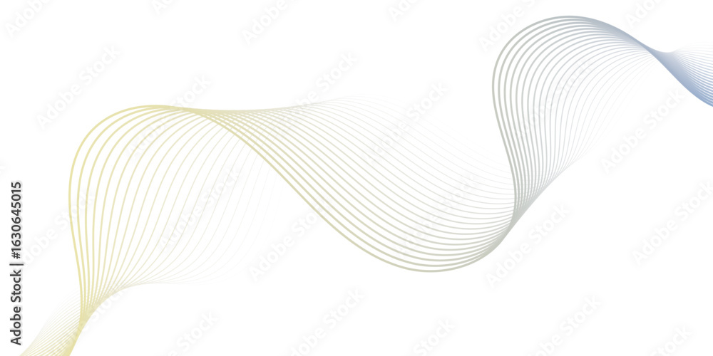 Poster colorful abstract wave pattern with gradient flowing wave design with colorful style lines on a brig