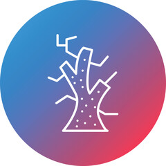 Withered Line Gradient Circle Background Icon