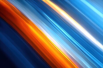 Glossy blue orange abstract stripes corporate business motion background. Seamless looping. Video animation Ultra HD 4K 3840x2160
