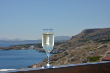 champagne in the glass