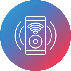 Smart Sound Line Gradient Circle Background Icon