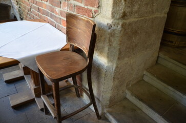 chairs and tables in a cafe