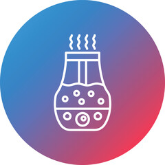 Humidifier Line Gradient Circle Background Icon