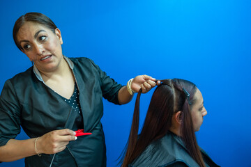 tep-by-Step Hair Straightening with Sectioning Clips