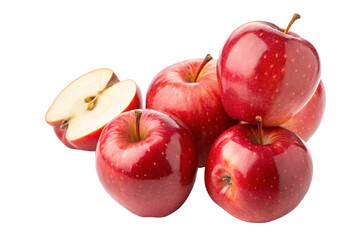 Fresh red apples and juicy slices perfect for healthy snacking and nutritious eating every day