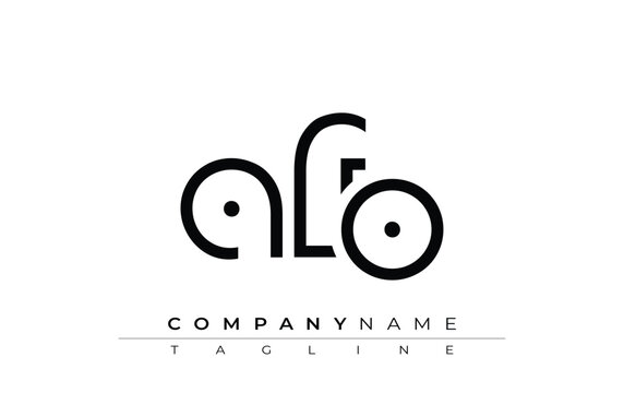 AFO abstract letter design. Modern Business Logo Design With Abstract Typography and Contemporary Style