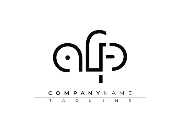 AFP abstract letter design. Modern Business Logo Design With Abstract Typography and Contemporary Style