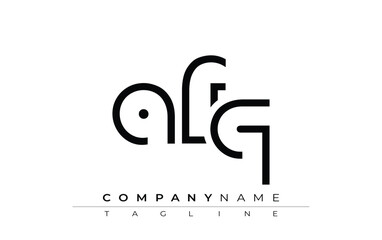 AFQ abstract letter design. Modern Business Logo Design With Abstract Typography and Contemporary Style