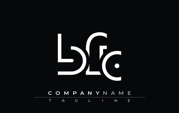 BFC abstract letter design. Modern Business Logo Design With Abstract Typography and Contemporary Style