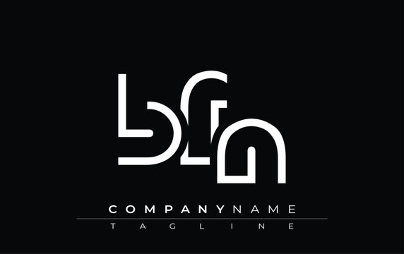 BFN abstract letter design. Modern Business Logo Design With Abstract Typography and Contemporary Style