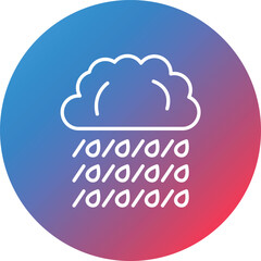 Rain Line Gradient Circle Background Icon