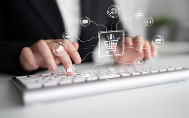 Omni-channel marketing and online shopping strategies, cross-platform customer experience, brand unification, and integrated marketing communication across digital channels. Spline