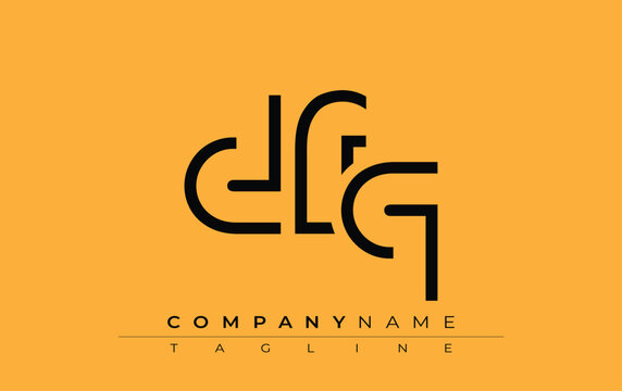 DFQ abstract letter design. Modern Business Logo Design With Abstract Typography and Contemporary Style