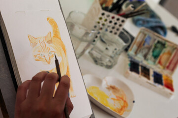 hands of artist