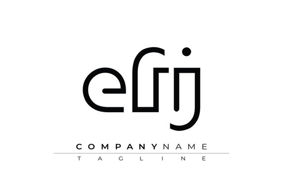 EFJ abstract letter design. Modern Business Logo Design With Abstract Typography and Contemporary Style