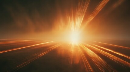 Obraz premium Glowing orange laser beams in futuristic depth field high resolution picture