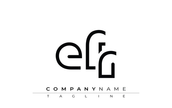 EFR abstract letter design. Modern Business Logo Design With Abstract Typography and Contemporary Style