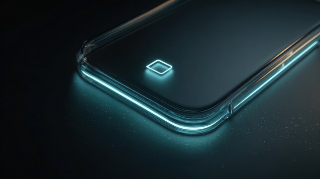 glowing phone case dark background