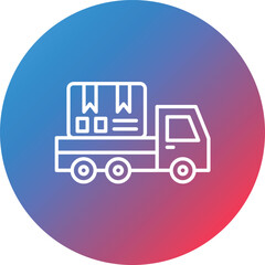 Freight Line Gradient Circle Background Icon