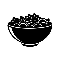 Hearty and Healthy Vegetable Salad in a Simple Black Bowl